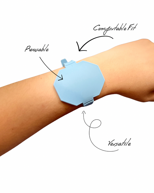 WristNotes™  Silicone Reusable Write-On Bracelet